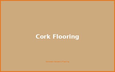 Natural cork flooring with sound absorption